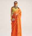 Elegant Orange Cotton Casual Saree Comfortable