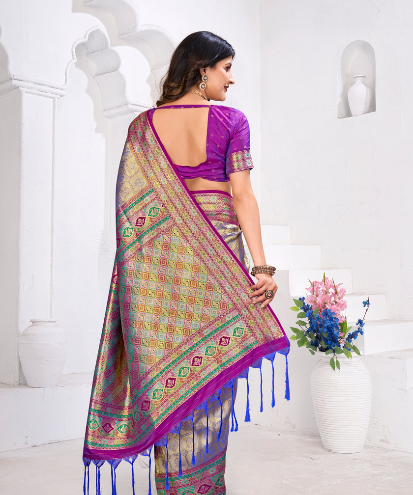Rajpath Rajeswari Silk Tissue Patola Silk Premium Saree Rani