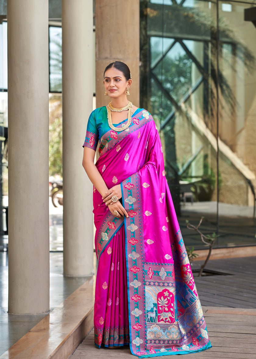 Regal cream banarasi silk zari saree