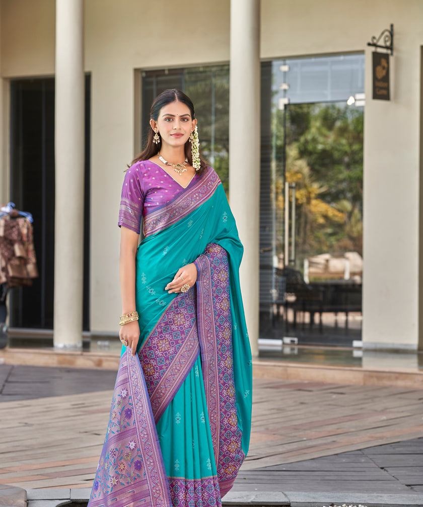 Bright Rani Tissue Silk Paithani Saree